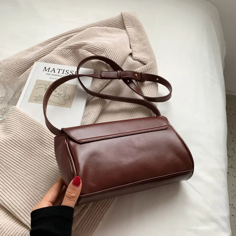 Casual Small Handbags For Women High Pu Leather One Shoulder Bags Square Female