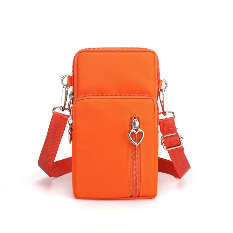 Small Shoulder Bag Women Cell Phone Pocket Waterproof Nylon Handbag