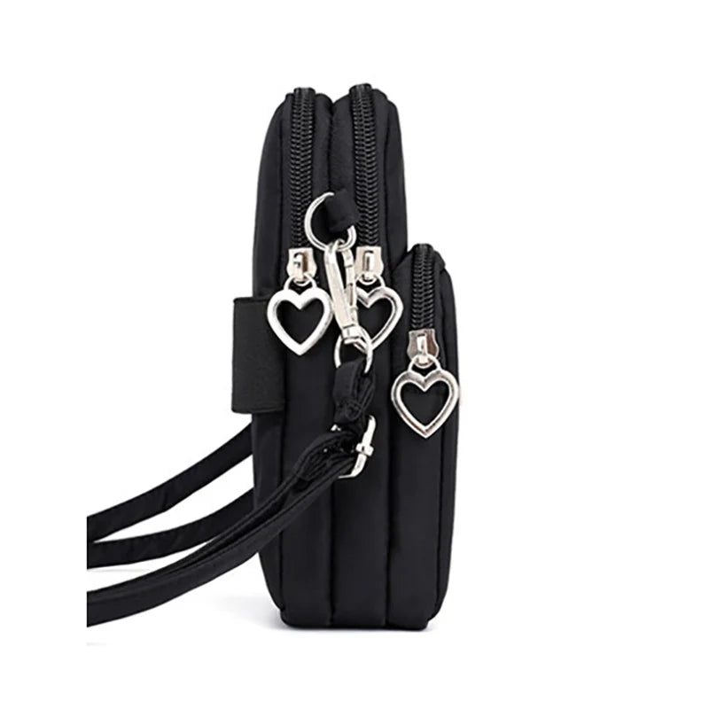 Small Shoulder Bag Women Cell Phone Pocket Waterproof Nylon Handbag