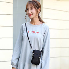 Small Shoulder Bag Women Cell Phone Pocket Waterproof Nylon Handbag