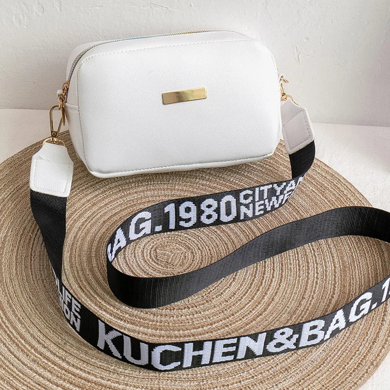 Small Square Shoulder Bag For Women PU Leather Crossbody Lady Handbag