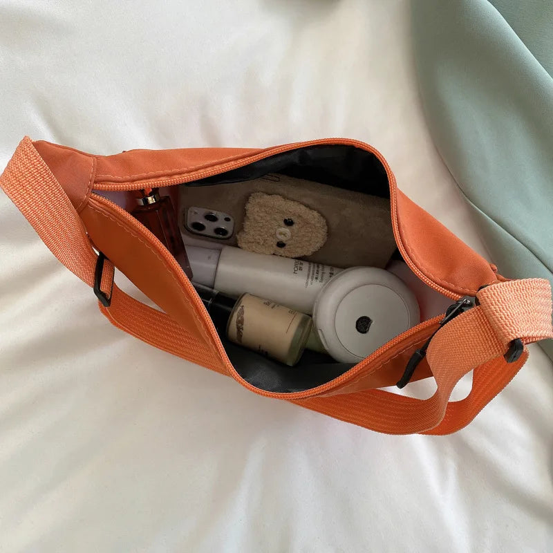 Casual Nylon Hobos Bag Large Capacity Travel Shoulder Crossbody Bag
