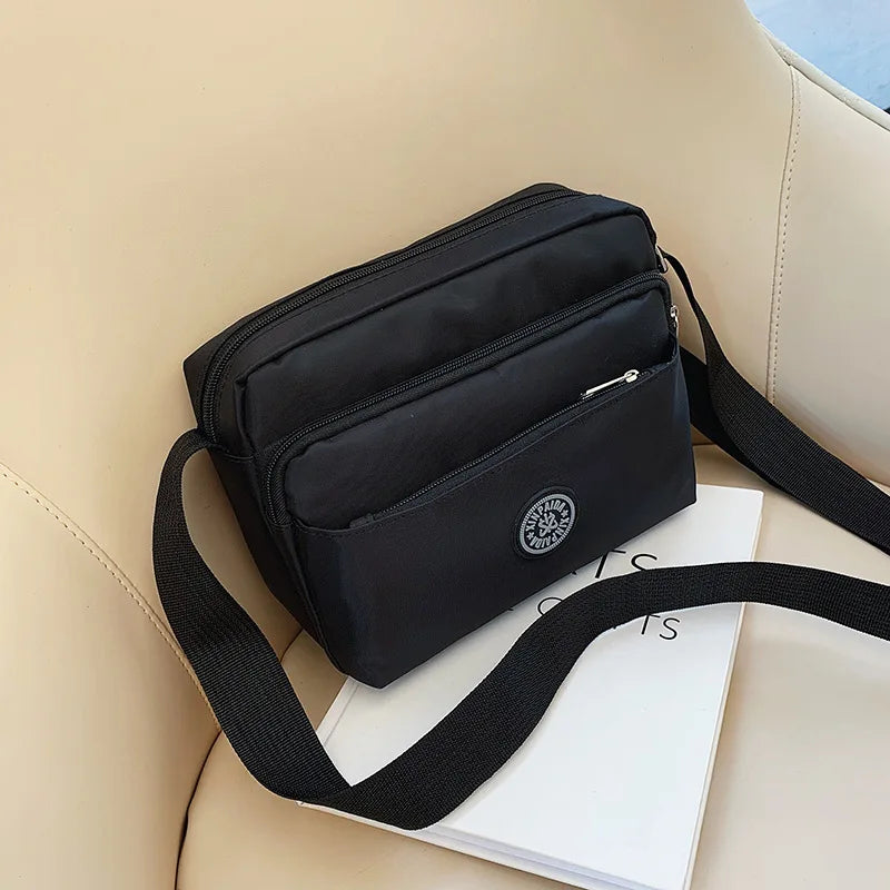 Casual Solid Women Shoulder Bag Nylon Cloth Lady Messenger Bag