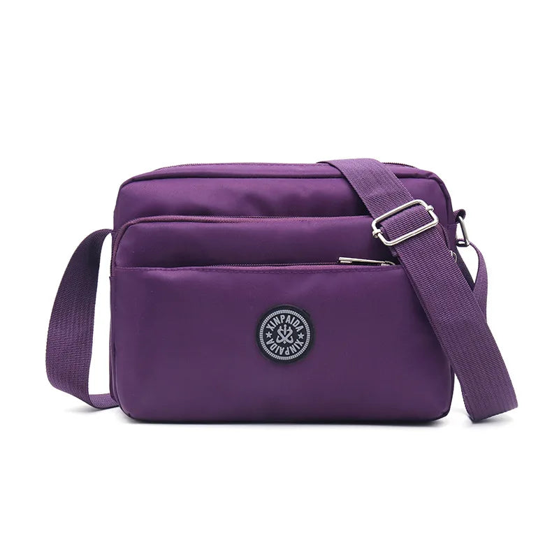 Casual Solid Women Shoulder Bag Nylon Cloth Lady Messenger Bag