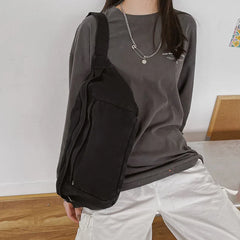 Casual Solid Fanny Pack Waist Bag Large Capacity Unisex