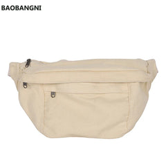 Casual Solid Fanny pack Waist Bag Large capacity Unisex Crossbody Chest Bags