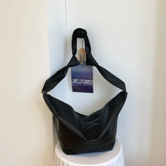 Casual Solid Crossbody Bag Large Capacity Soft Lady Shoulder Bag