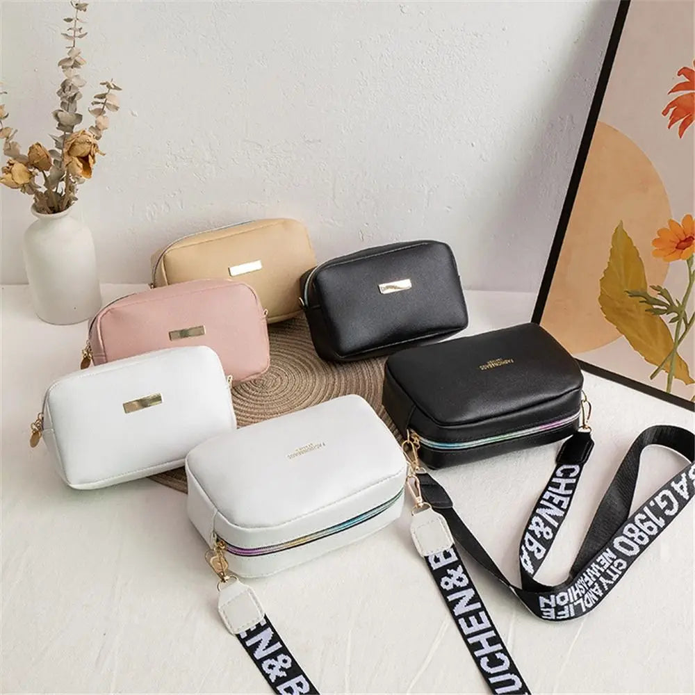 Casual Small Messenger Bag for Women Embroidery Shoulder Strap Female Bag