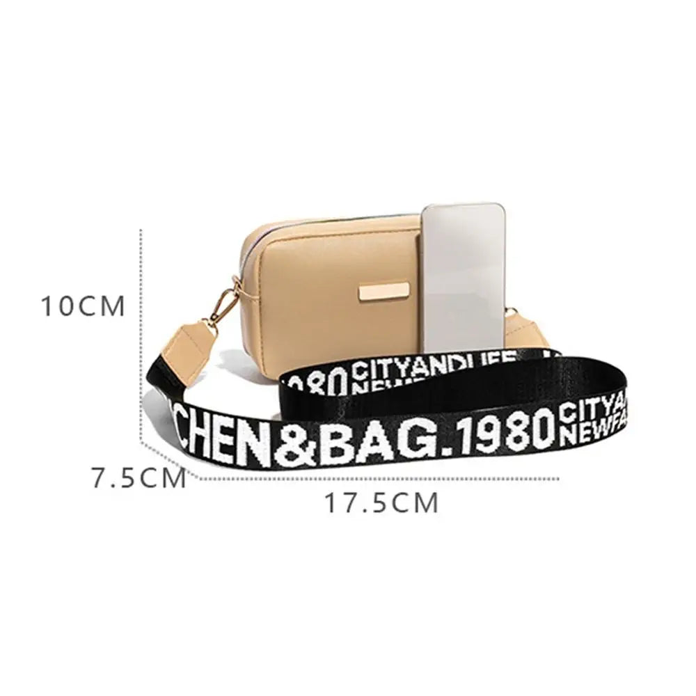 Casual Small Messenger Bag for Women Embroidery Shoulder Strap Female Bag