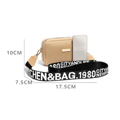 Casual Small Messenger Bag for Women Embroidery Shoulder Strap Female Bag