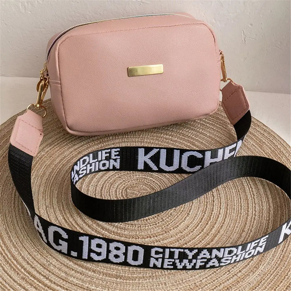 Casual Small Messenger Bag for Women Embroidery Shoulder Strap Female Bag