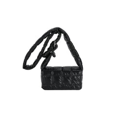 Quilted Crossbody Shoulder Bag for Women Winter Nylon Shopper Handbag