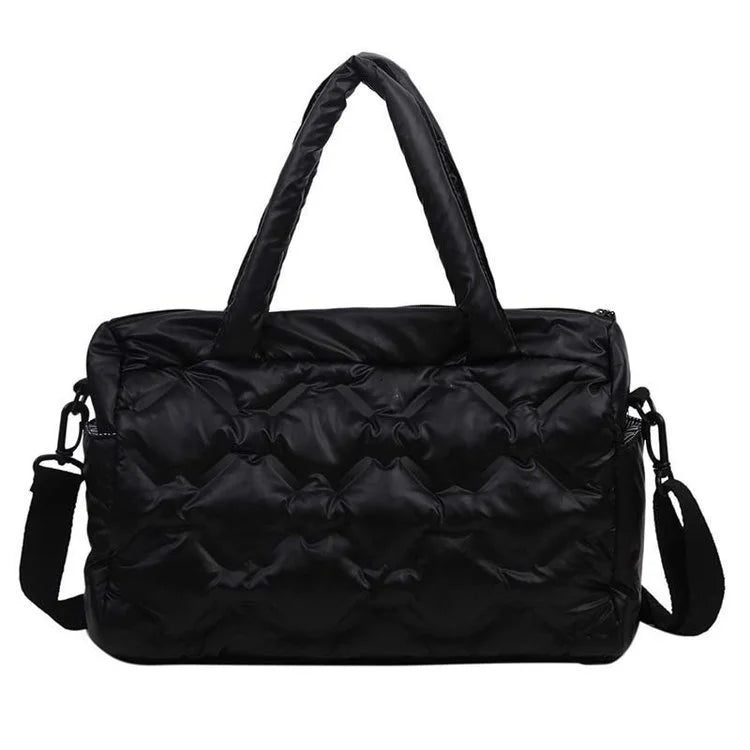 Casual Space Pad Cotton Crossbody Bag Large Capacity Tote