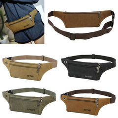 Casual Canvas Waist Pack Anti-theft Chest Bag for Men and Women