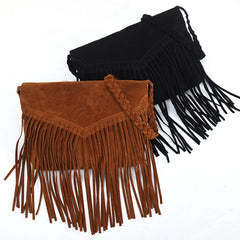 Casual Tassel Bag for Women Hip Hop Handbag Shoulder Bag Crossbody Bag
