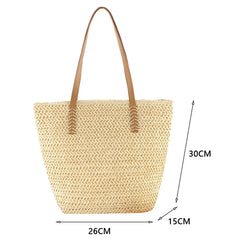 Straw Woven Handbags Summer Beach Women Shoulder Underarm Bags