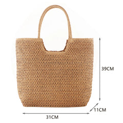 Casual Straw Woven Handbags Summer Beach Women Shoulder Bags