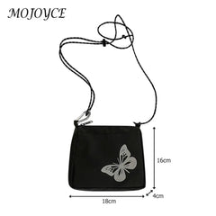 Casual Streetwear Crossbody Bag Women Butterfly Reflective Small Shoulder Handba