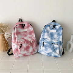 Tie Dye School Bag for Girls Gradient Travel Backpack College Student