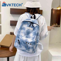 Tie Dye Girls School Backpack Large Capacity Travel Backpack