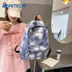 Tie Dye Girls School Backpack Large Capacity Travel Backpack