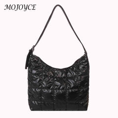 Nylon Women Clutch Handbag Quilted Shoulder Tote Solid Large Capacity