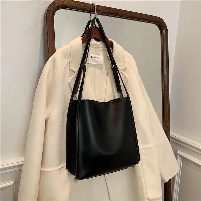 Casual Tote Bags PU Leather Shoulder Bags for Women Female Travel Bag
