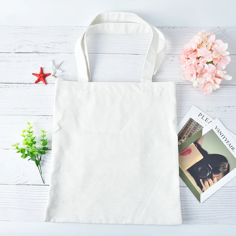 Casual Canvas Tote Shoulder Bag for Women - Ecofriendly DIY Painting Handbag