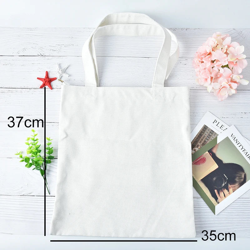 Casual Canvas Tote Shoulder Bag for Women - Ecofriendly DIY Painting Handbag