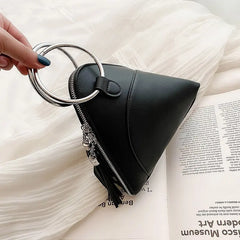 Casual Triangle PU Leather Clutch Bag For Women