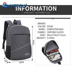 USB Charging Laptop Backpack Unisex Business Shoulder School Bag