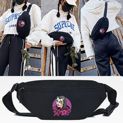 Fox Mask Print Waist Bag Crossbody Shoulder Bag