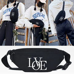Paris Letter Print Waist Bag for Men and Women
