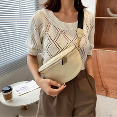 Casual Waist Bag Women Chest Bag Shoulder Bags Female PU Leather