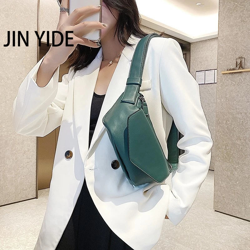 Women's Leather Waist Bag Shoulder Bag Travel Chest Bag Fanny Pack