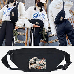 Sushi Boat Print Fanny Pack Waist Bag Unisex Travel Shoulder Bag