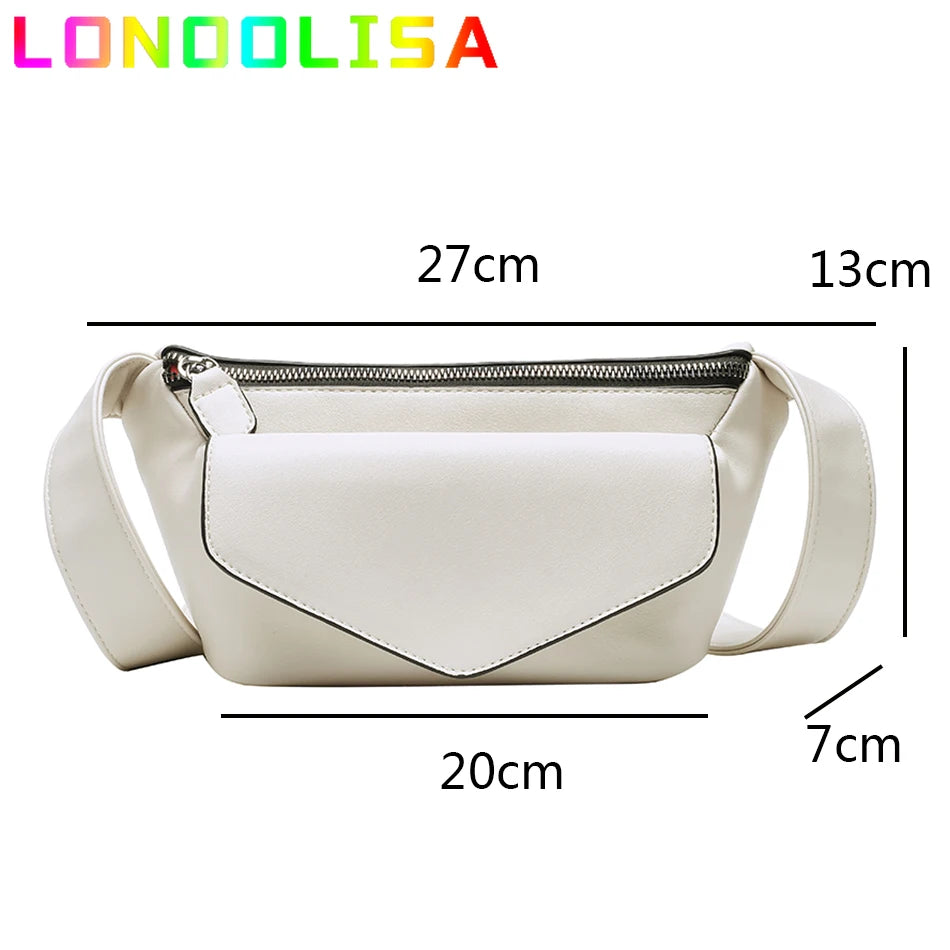 Women's Leather Waist Bag Chest Bag Travel Fanny Pack Shoulder Bag
