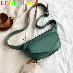 Women's Leather Waist Bag Chest Bag Travel Fanny Pack Shoulder Bag