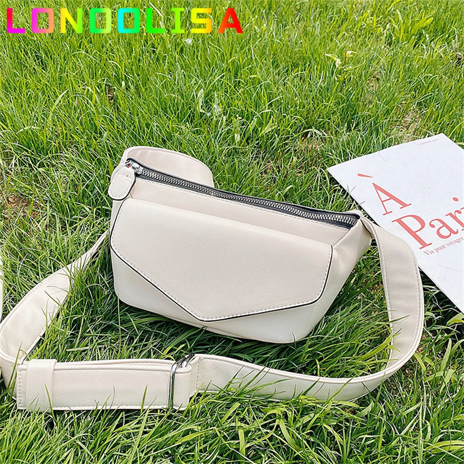 Women's Leather Waist Bag Chest Bag Travel Fanny Pack Shoulder Bag