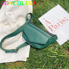Women's Leather Waist Bag Chest Bag Travel Fanny Pack Shoulder Bag