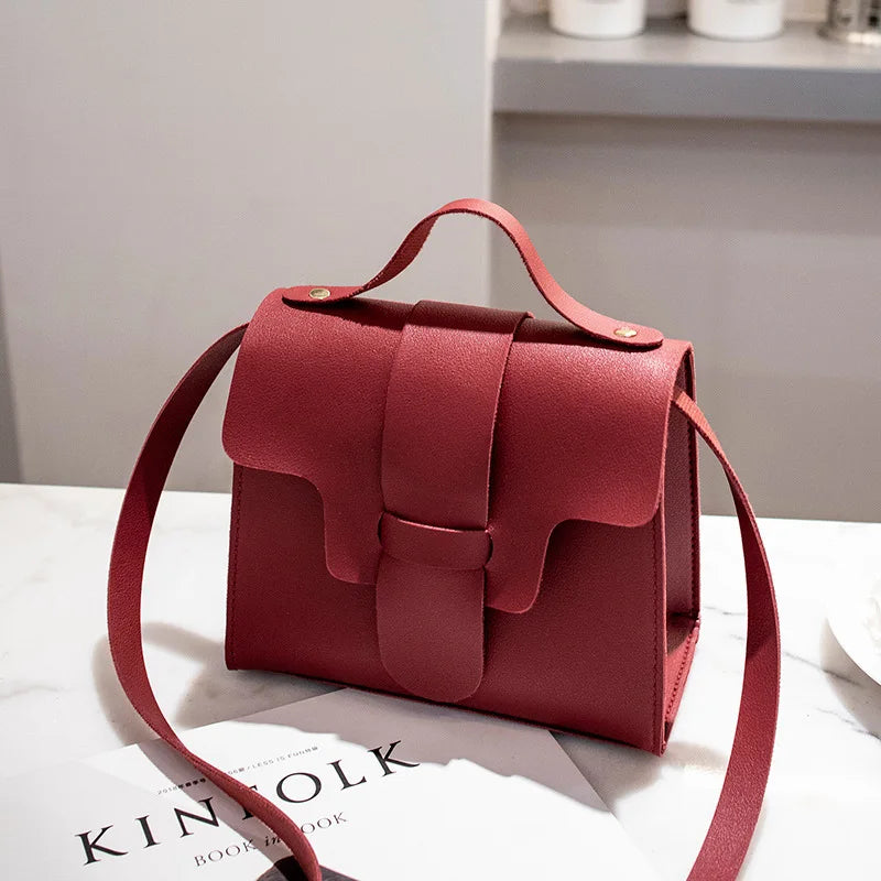 Small Leather Crossbody Bag Women PU Leather Handbags Tote Shoulder Bags
