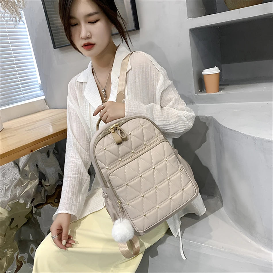 Women Backpack Nylon Rucksack Anti Theft Travel Bagpacks