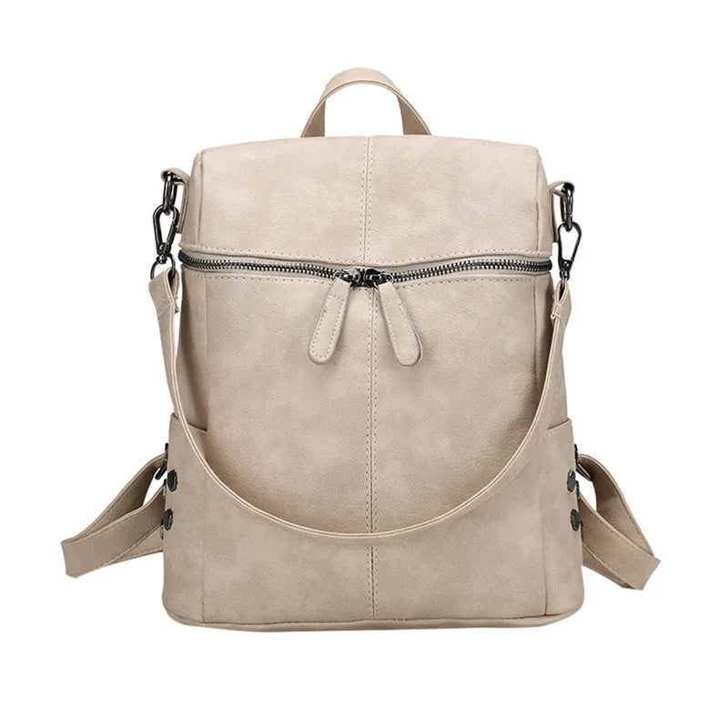 Casual Women Backpack PU Leather School Backpack for Teenager Girls