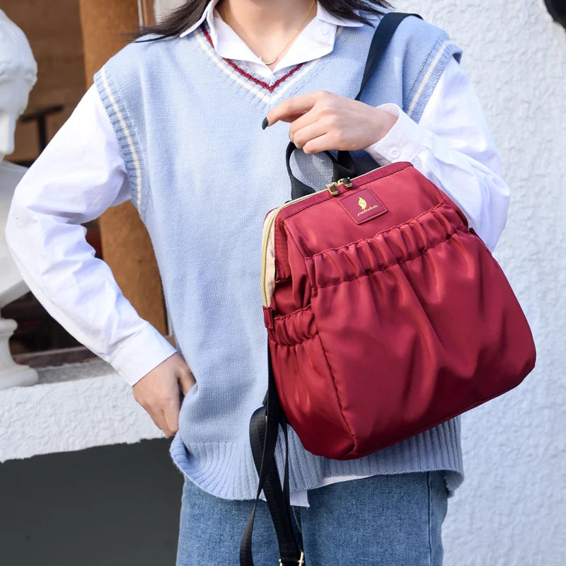Women Waterproof Nylon Shoulder Bag Large Capacity School Book Bag