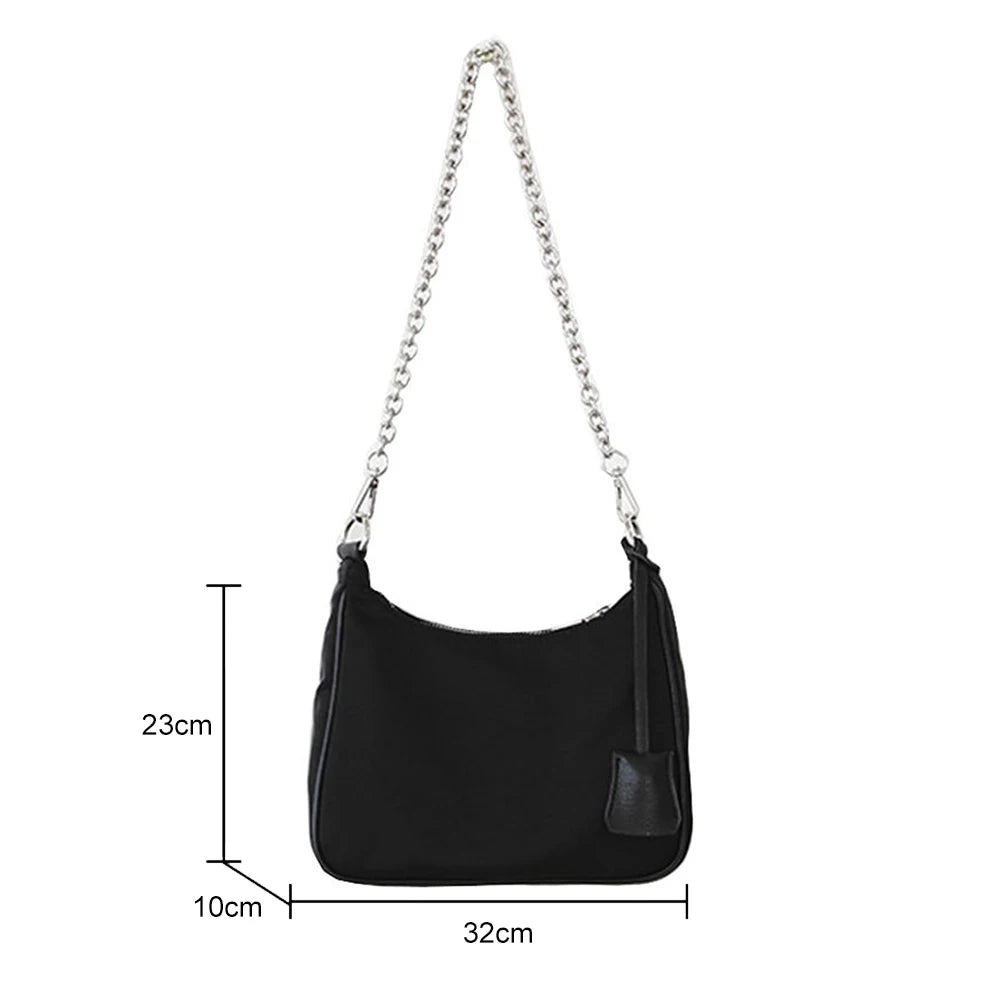 Nylon Chain Crossbody Handbags 3 in 1 Satchels Bags for Women Girls