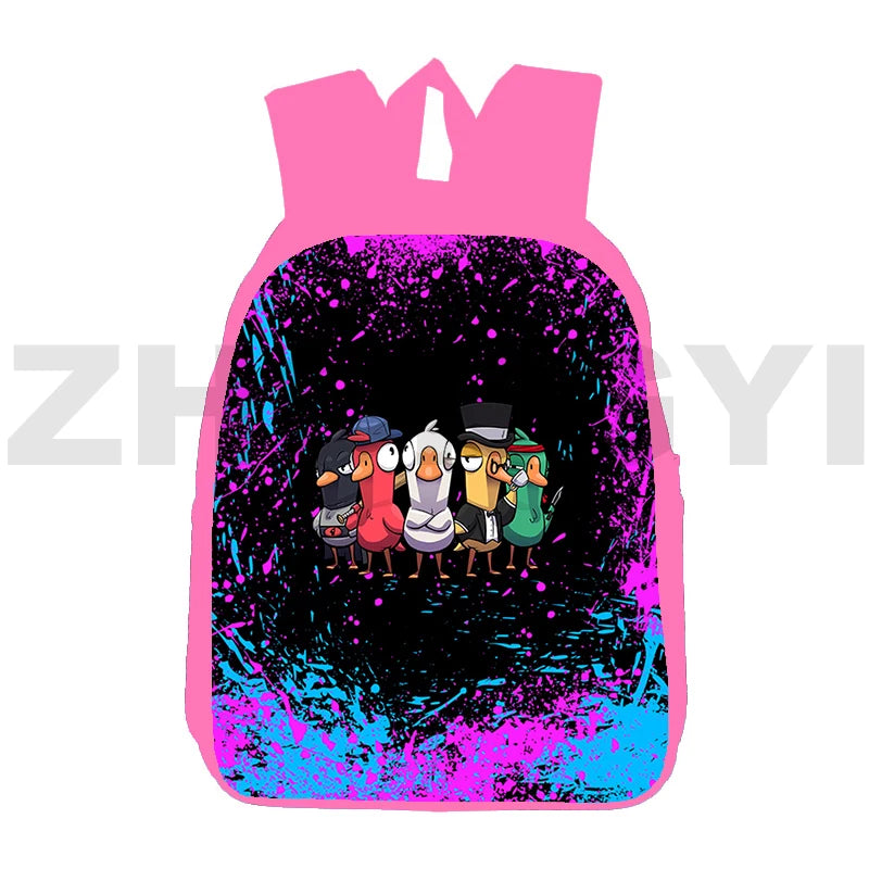 Casual Women Goose Duck 3D Print Backpack 12/16 Inch Kids Schoolbag