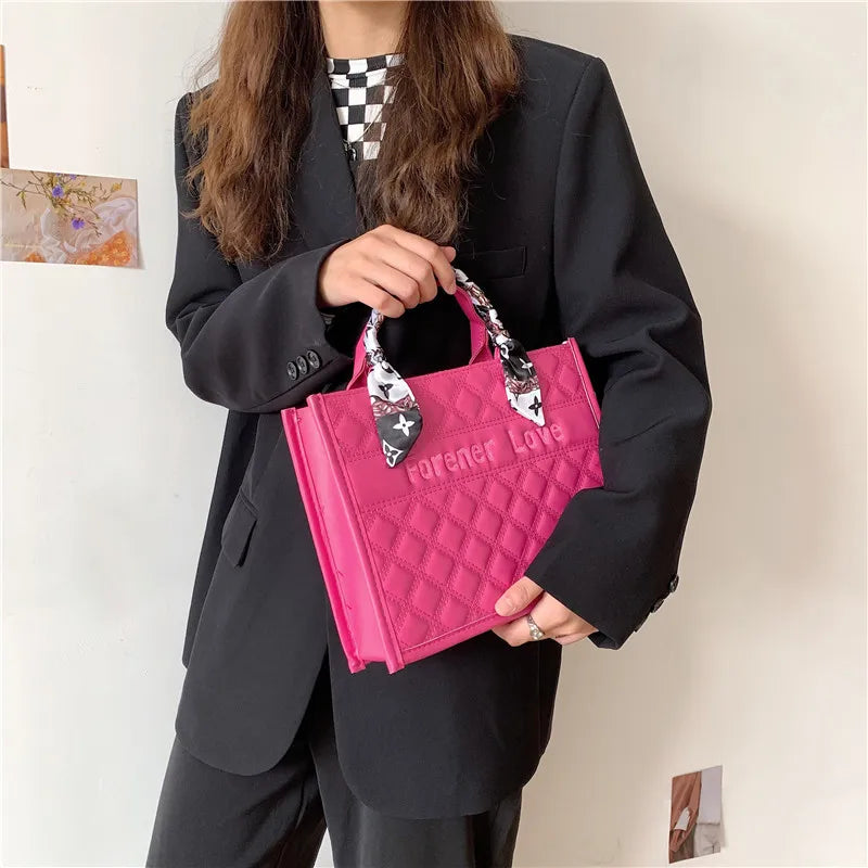 Vintage Large Capacity Tote Bag Soft Shoulder Bag