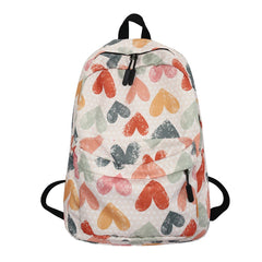 Casual Women Print Handbag Preppy Style Cartoon Graffiti Large Capacity Backpack