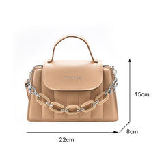 Women Chain Shoulder Crossbody Bags PU Leather Messenger Bag