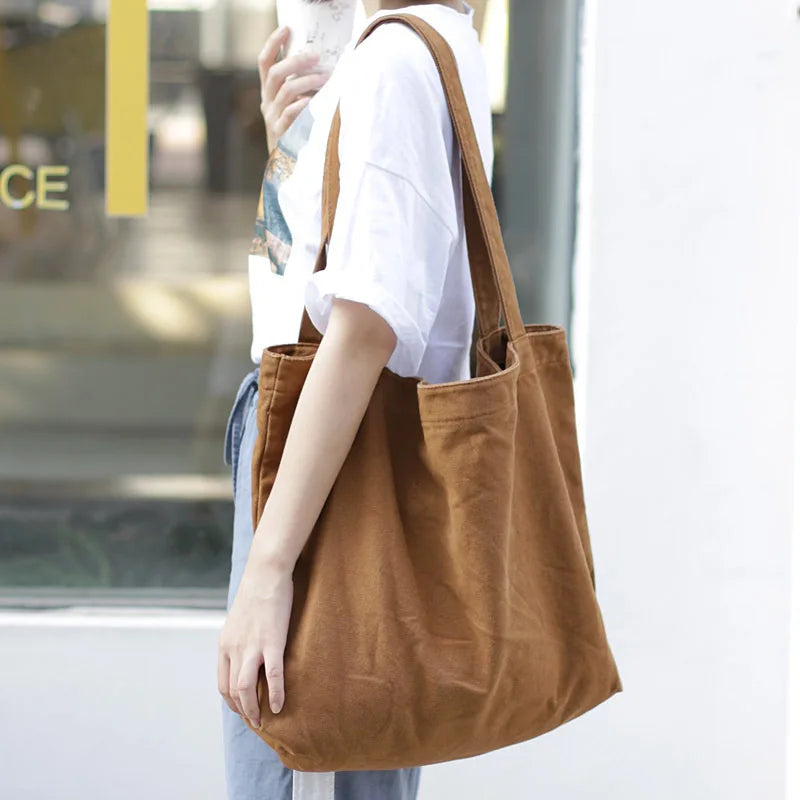 Casual Women Canvas Handbag Shoulder Bag Eco Storage Handbags
